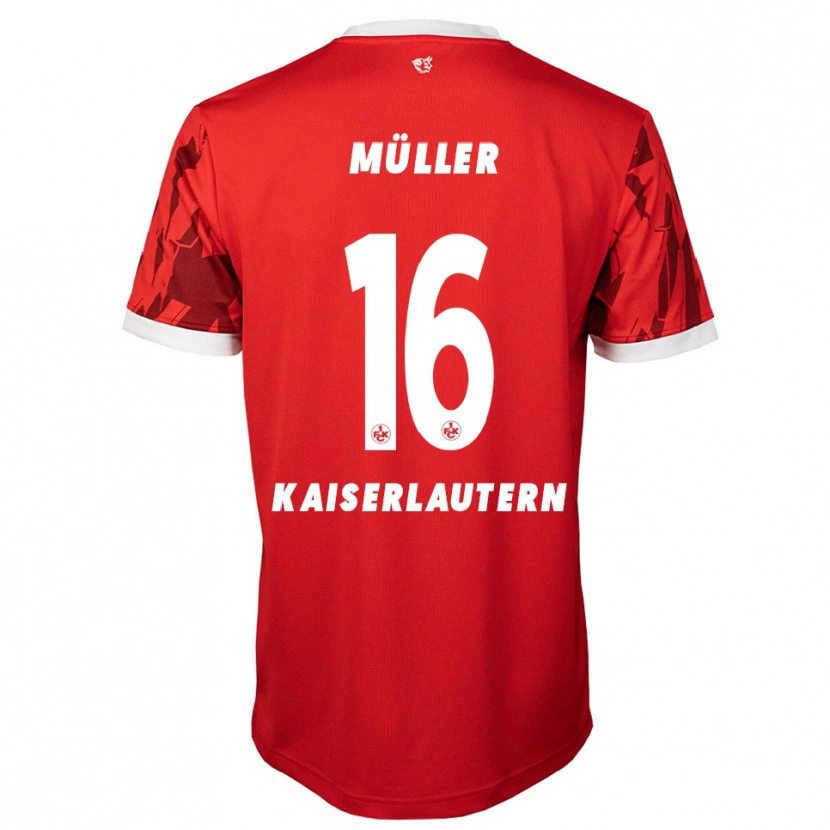 Danxen Kinderen Moritz Müller #16 Rood Wit Thuisshirt Thuistenue 2025/26 T-Shirt België