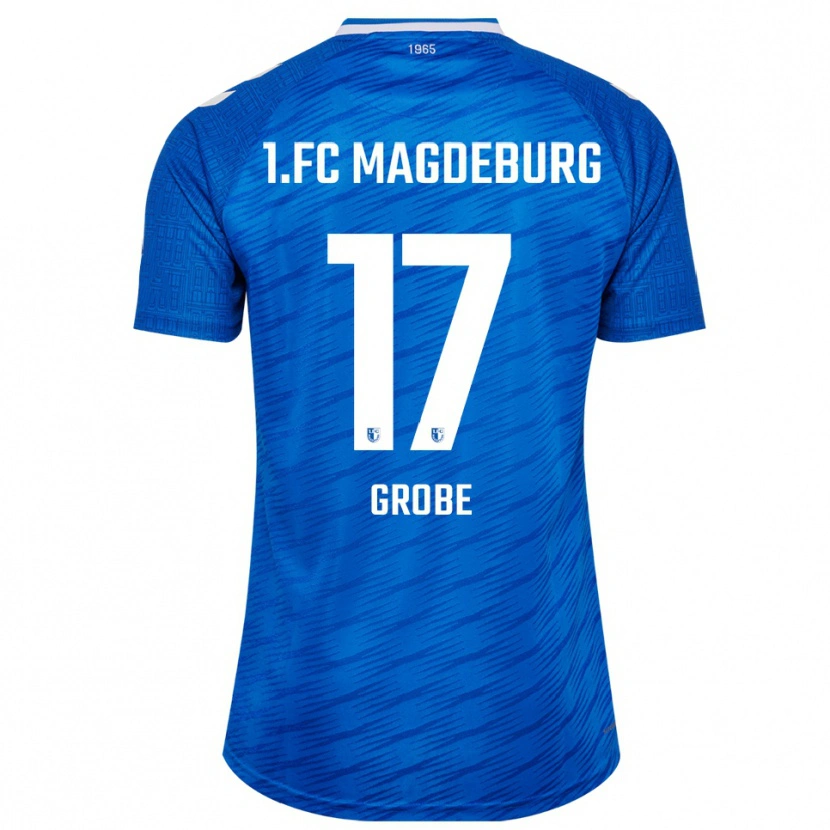 Danxen Kinderen Theresa Grobe #17 Blauw Wit Thuisshirt Thuistenue 2025/26 T-Shirt België