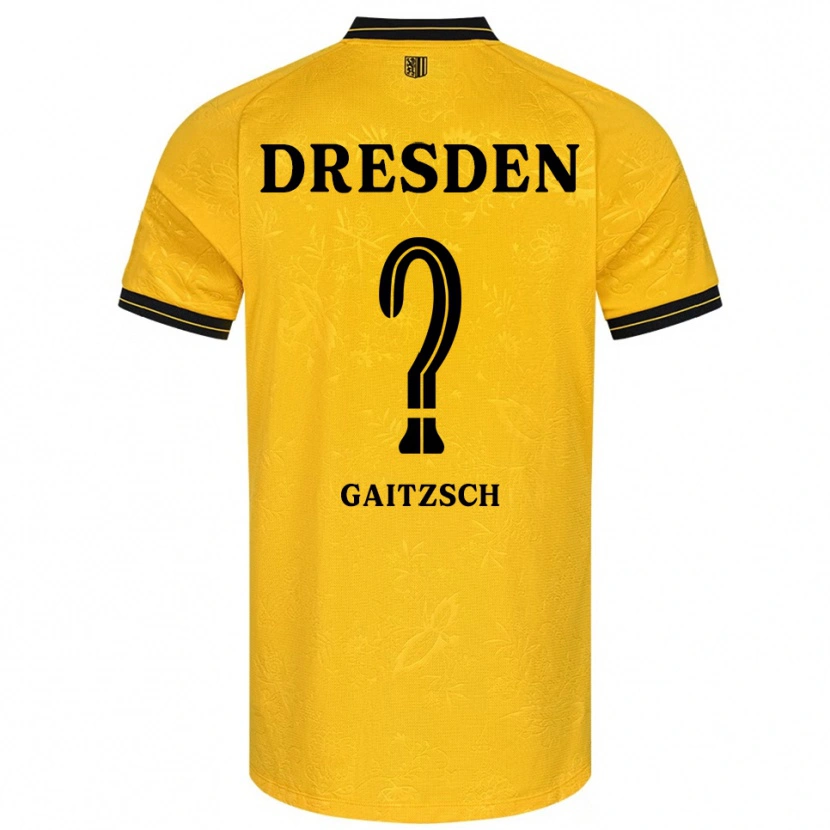 Danxen Kinderen Lisa Gaitzsch #0 Geel Zwart Thuisshirt Thuistenue 2025/26 T-Shirt België