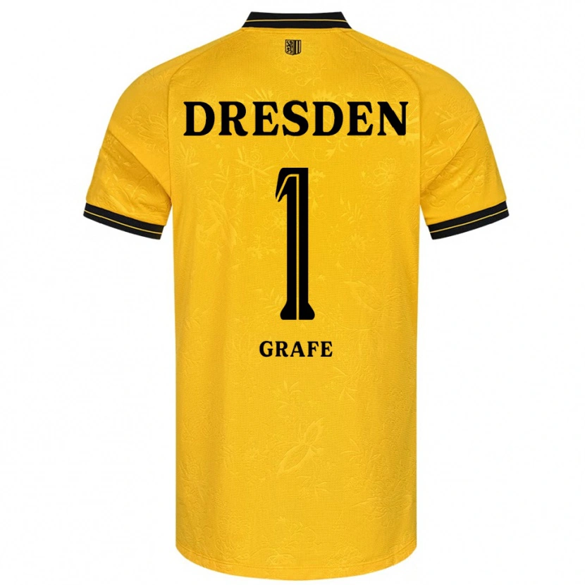Danxen Kinderen Marlon Grafe #1 Geel Zwart Thuisshirt Thuistenue 2025/26 T-Shirt België