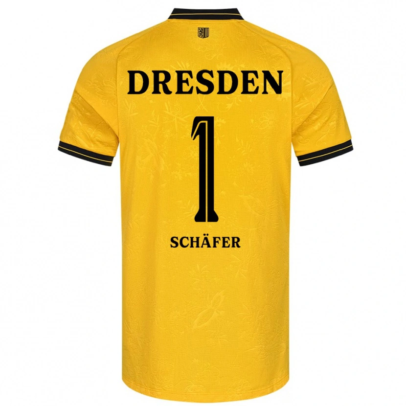 Danxen Kinderen Moritz Schäfer #1 Geel Zwart Thuisshirt Thuistenue 2025/26 T-Shirt België