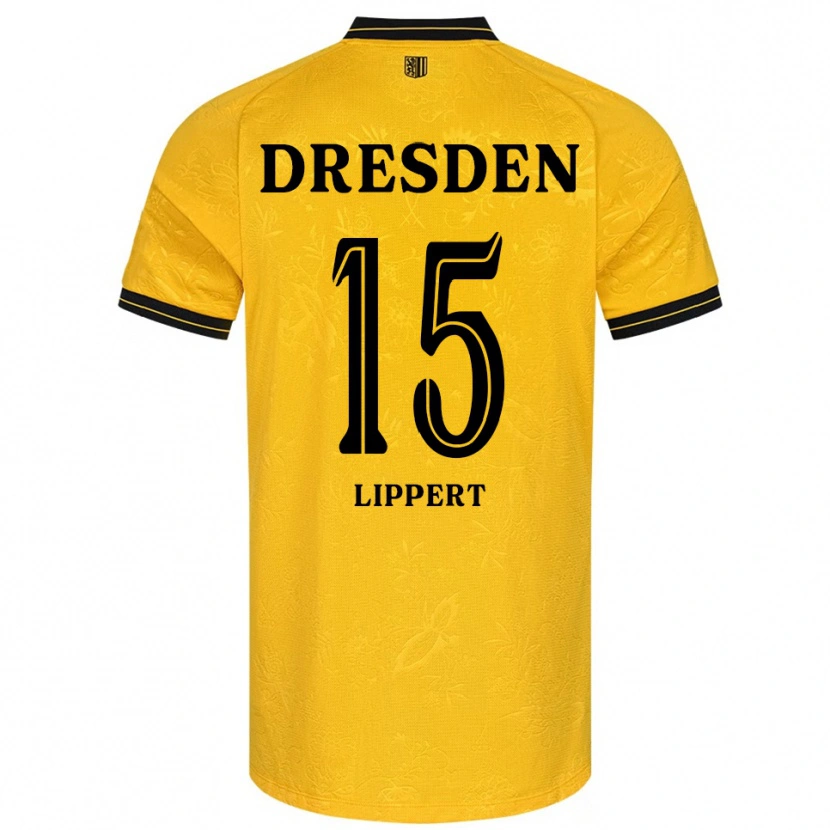 Danxen Kinderen Marlon Lippert #15 Geel Zwart Thuisshirt Thuistenue 2025/26 T-Shirt België