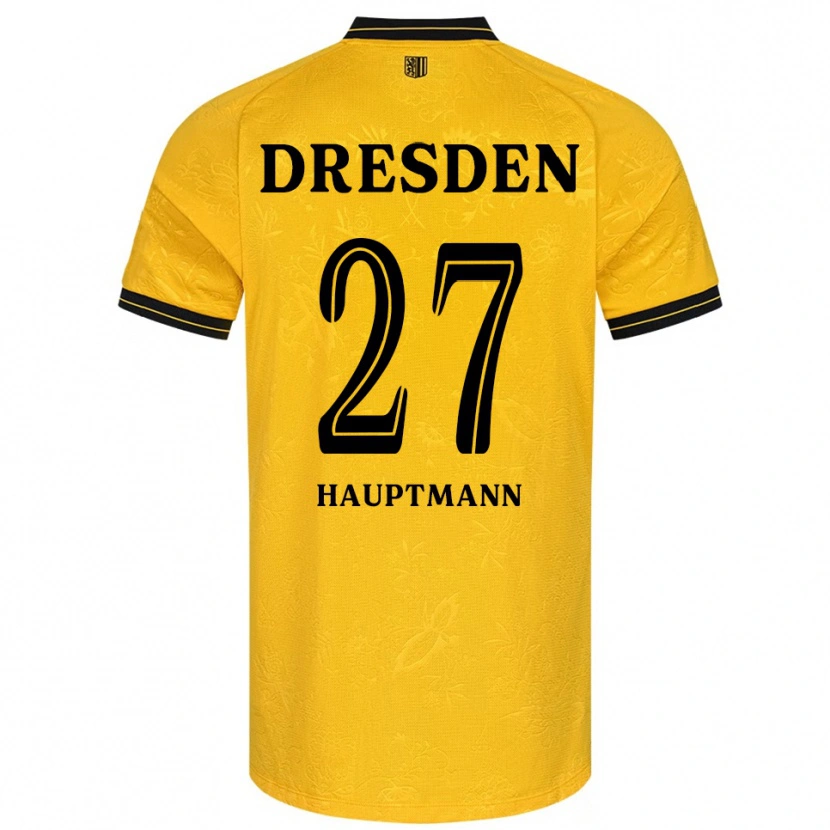 Danxen Kinderen Niklas Hauptmann #27 Geel Zwart Thuisshirt Thuistenue 2025/26 T-Shirt België