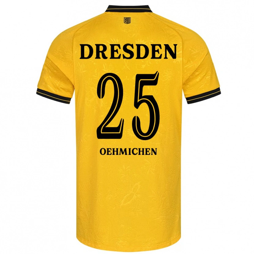 Danxen Kinderen Jonas Oehmichen #25 Geel Zwart Thuisshirt Thuistenue 2025/26 T-Shirt België