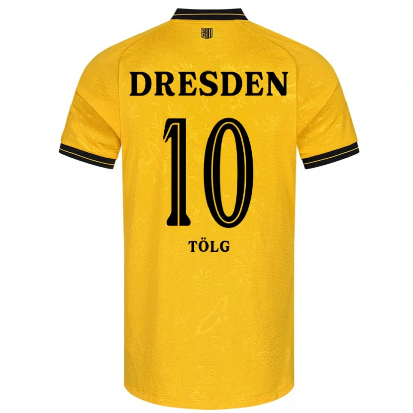 Danxen Kinderen Cedric Tölg #10 Geel Zwart Thuisshirt Thuistenue 2025/26 T-Shirt België