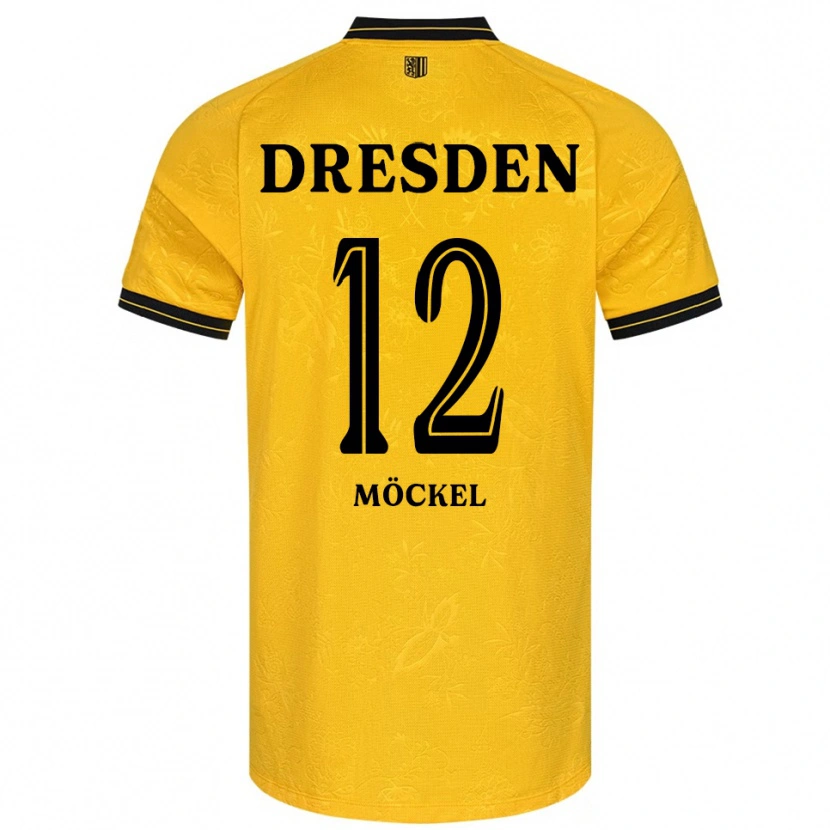 Danxen Kinderen Richard Möckel #12 Geel Zwart Thuisshirt Thuistenue 2025/26 T-Shirt België