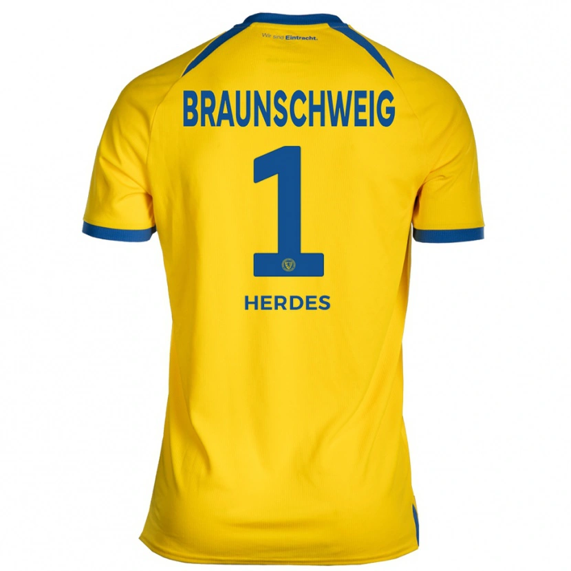 Danxen Kinderen Leon Herdes #1 Geel Blauw Thuisshirt Thuistenue 2025/26 T-Shirt België