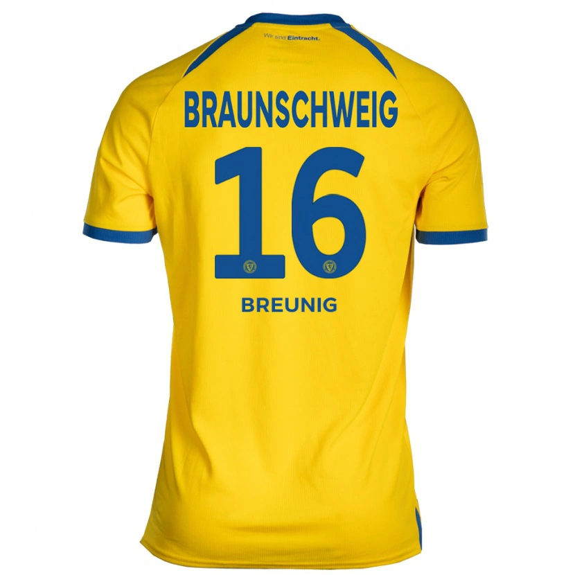 Danxen Kinderen Louis Breunig #16 Geel Blauw Thuisshirt Thuistenue 2025/26 T-Shirt België