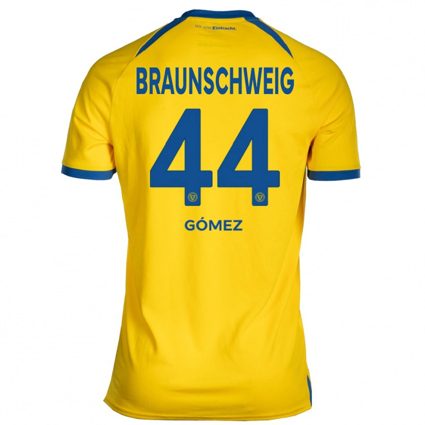 Danxen Kinderen Johan Gómez #44 Geel Blauw Thuisshirt Thuistenue 2025/26 T-Shirt België