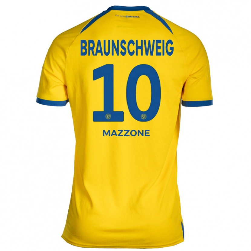 Danxen Kinderen Matteo Mazzone #10 Geel Blauw Thuisshirt Thuistenue 2025/26 T-Shirt België