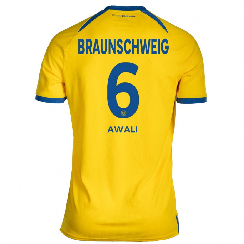 Danxen Kinderen Abdel-Haq Awali #6 Geel Blauw Thuisshirt Thuistenue 2025/26 T-Shirt België