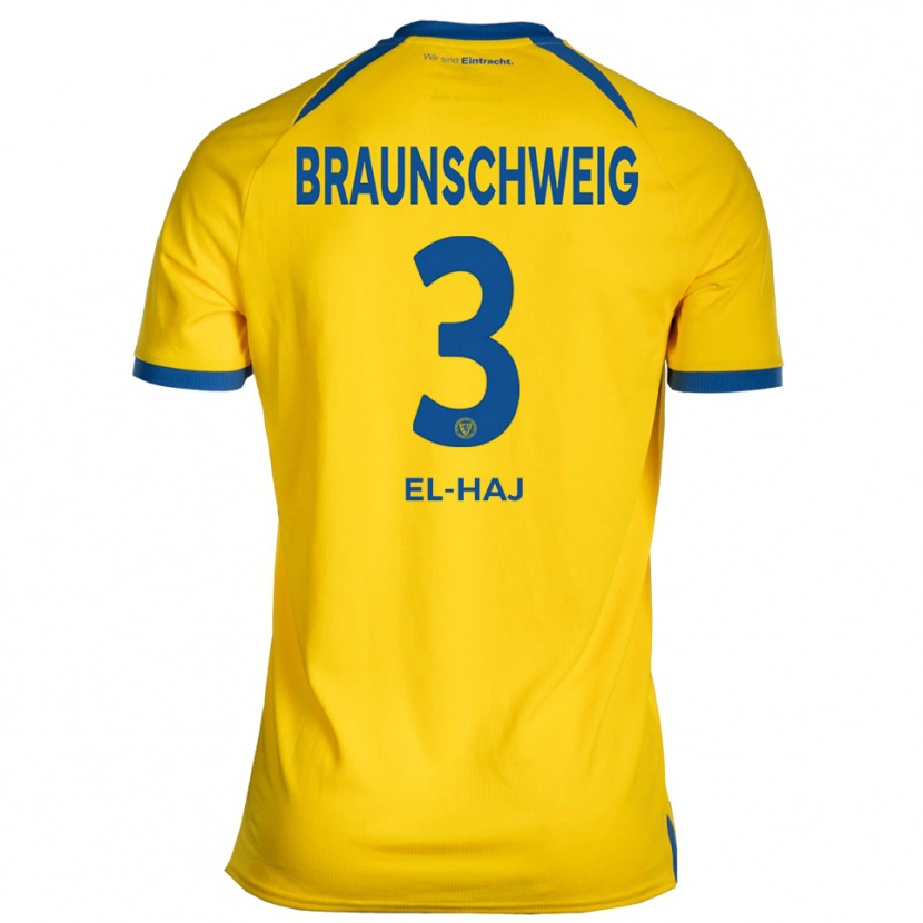 Danxen Kinderen Basim El-Haj #3 Geel Blauw Thuisshirt Thuistenue 2025/26 T-Shirt België