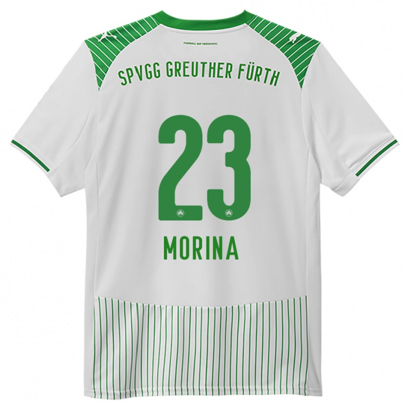 Danxen Kinderen Dion Morina #23 Wit Groen Thuisshirt Thuistenue 2025/26 T-Shirt België