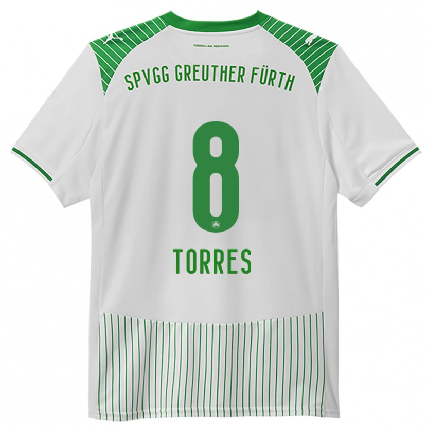 Danxen Kinderen Lucas Torres #8 Wit Groen Thuisshirt Thuistenue 2025/26 T-Shirt België
