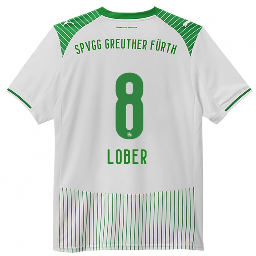 Danxen Kinderen Jannik Lober #8 Wit Groen Thuisshirt Thuistenue 2025/26 T-Shirt België