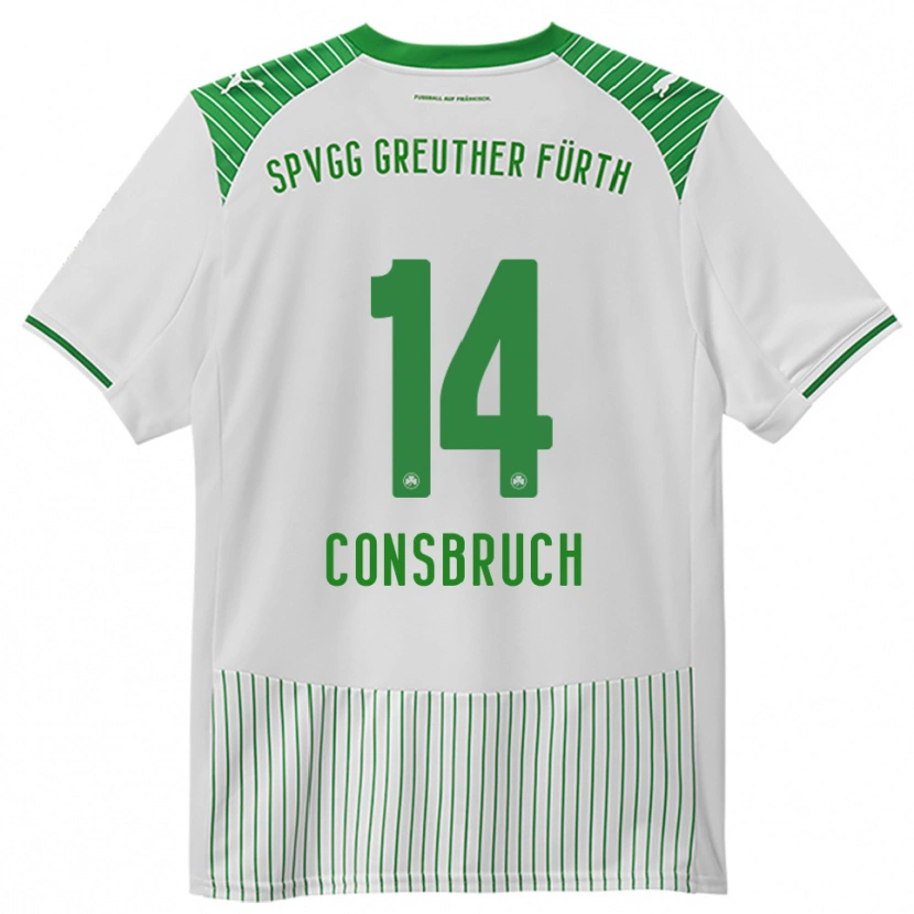 Danxen Kinderen Jomaine Consbruch #14 Wit Groen Thuisshirt Thuistenue 2025/26 T-Shirt België