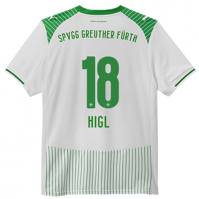Danxen Kinderen Felix Higl #18 Wit Groen Thuisshirt Thuistenue 2025/26 T-Shirt België