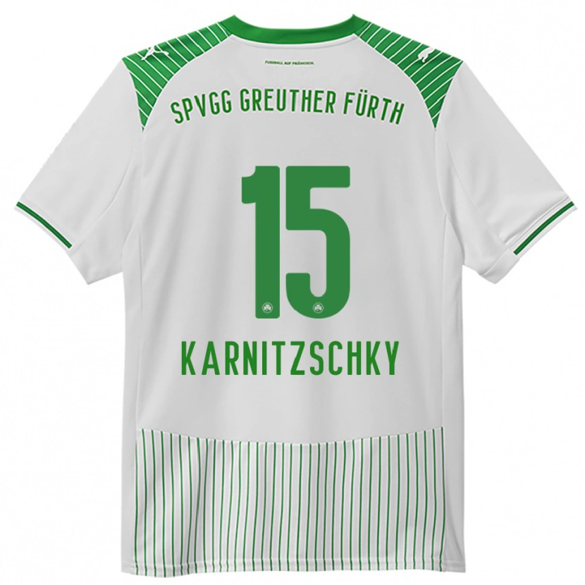 Danxen Kinderen Nick Karnitzschky #15 Wit Groen Thuisshirt Thuistenue 2025/26 T-Shirt België