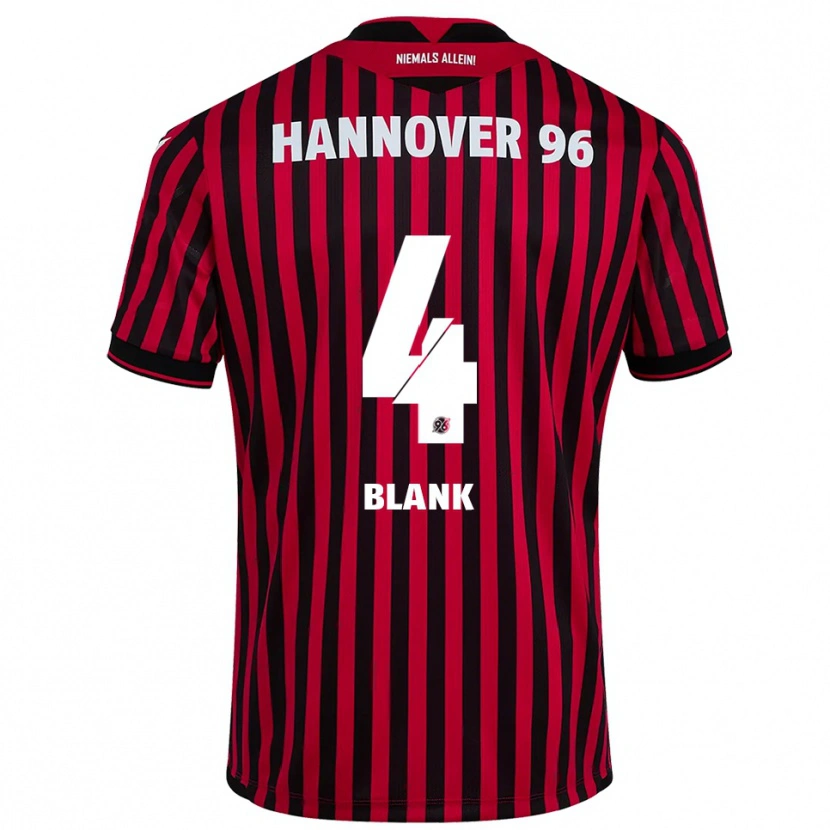 Danxen Kinderen Hendry Blank #4 Rood Zwart Thuisshirt Thuistenue 2025/26 T-Shirt België