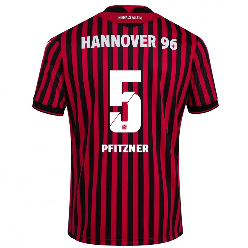 Danxen Kinderen Kylian Pfitzner #5 Rood Zwart Thuisshirt Thuistenue 2025/26 T-Shirt België