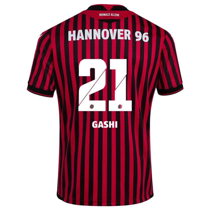 Danxen Kinderen Aurora Gashi #21 Rood Zwart Thuisshirt Thuistenue 2025/26 T-Shirt België
