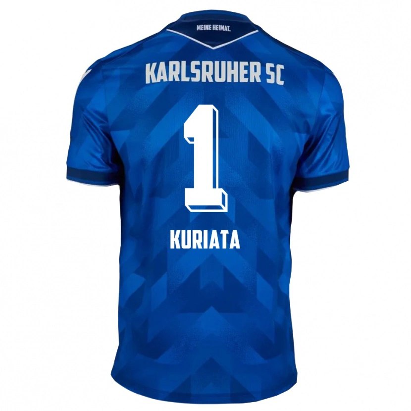 Danxen Kinderen Malik Kuriata #1 Blauw Wit Thuisshirt Thuistenue 2025/26 T-Shirt België