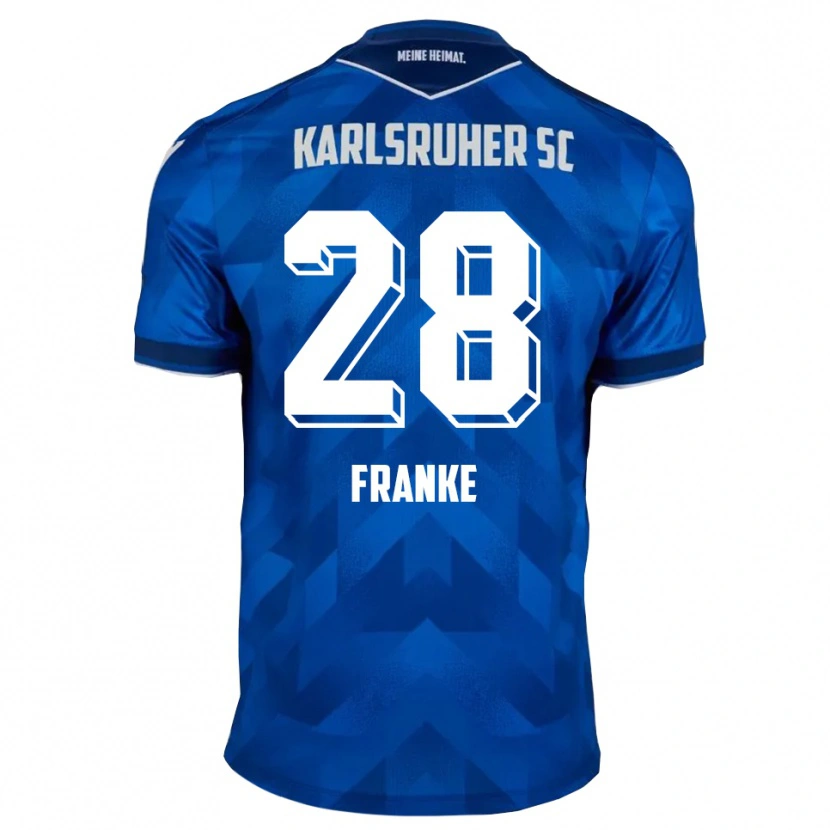 Danxen Kinderen Marcel Franke #28 Blauw Wit Thuisshirt Thuistenue 2025/26 T-Shirt België