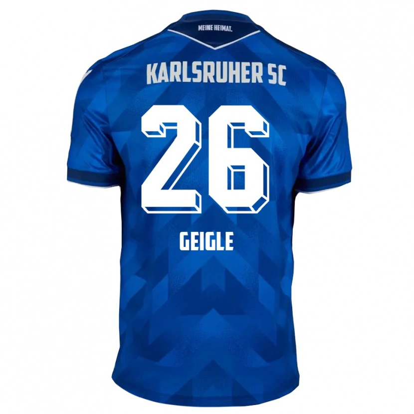 Danxen Kinderen Fynn Geigle #26 Blauw Wit Thuisshirt Thuistenue 2025/26 T-Shirt België