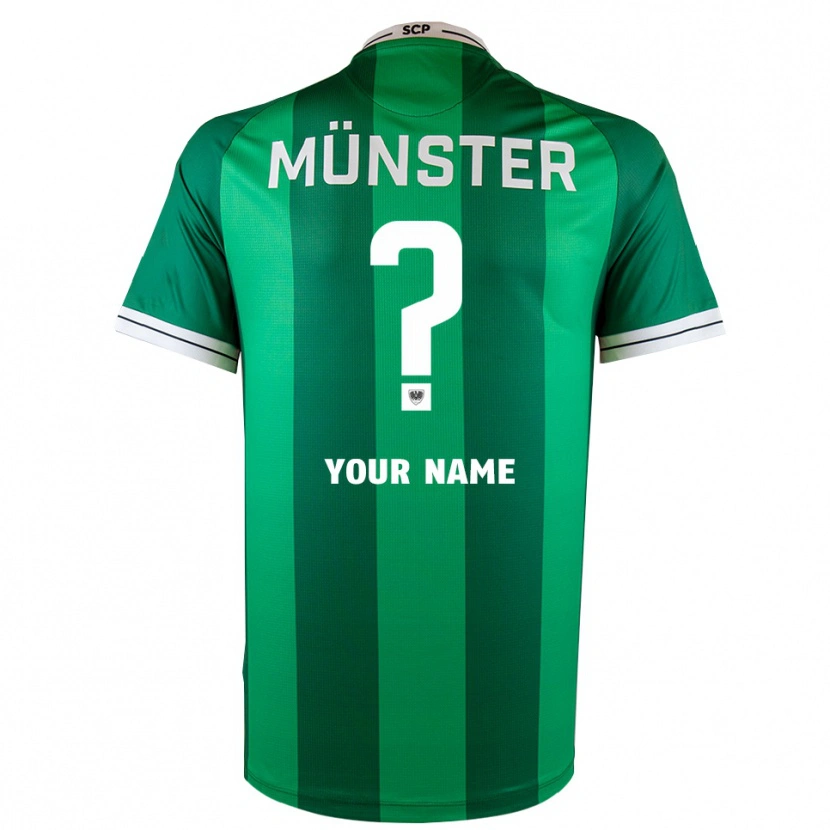 Danxen Kinderen Uw Naam #0 Groen Wit Thuisshirt Thuistenue 2025/26 T-Shirt België