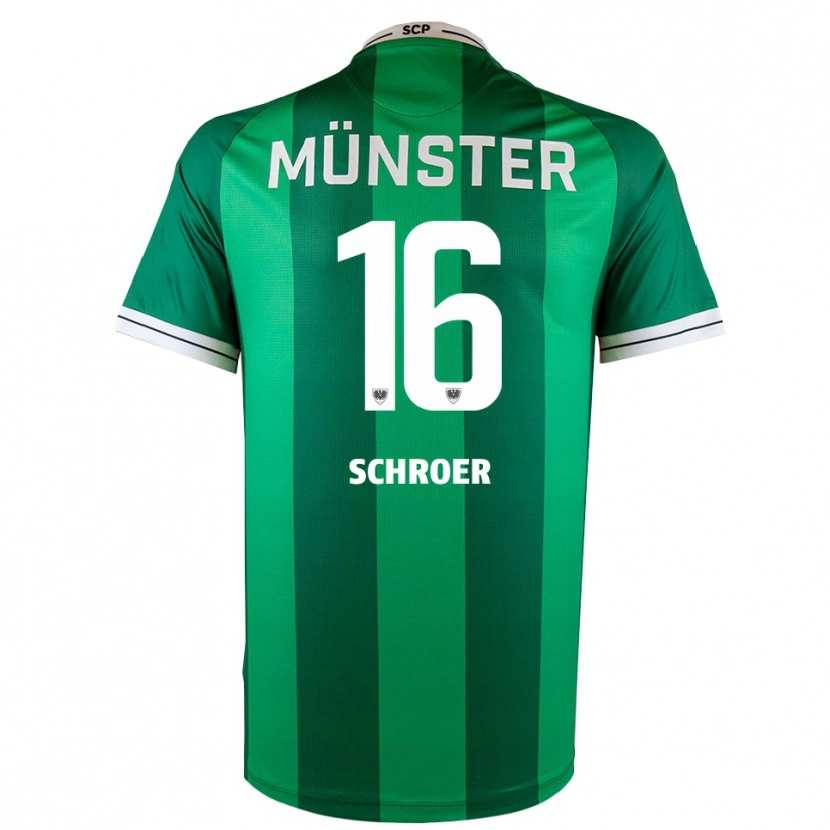 Danxen Kinderen Luca Schroer #16 Groen Wit Thuisshirt Thuistenue 2025/26 T-Shirt België