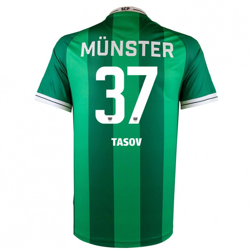 Danxen Kinderen Leon Tasov #37 Groen Wit Thuisshirt Thuistenue 2025/26 T-Shirt België