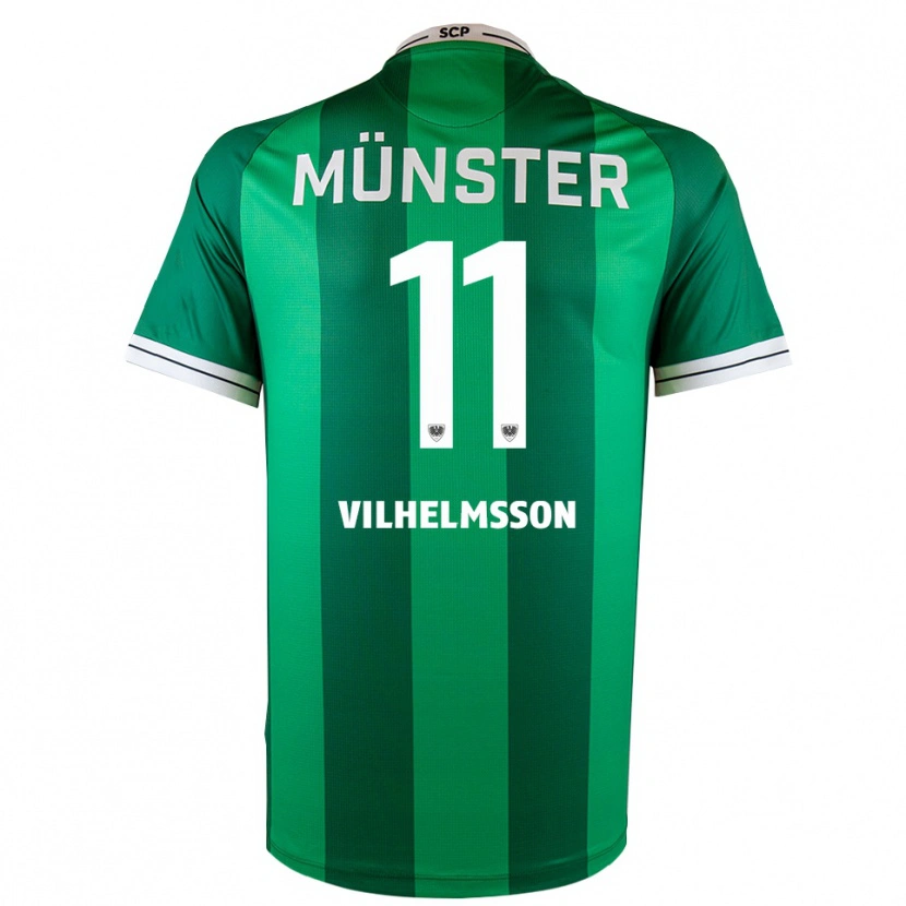 Danxen Kinderen Oscar Vilhelmsson #11 Groen Wit Thuisshirt Thuistenue 2025/26 T-Shirt België