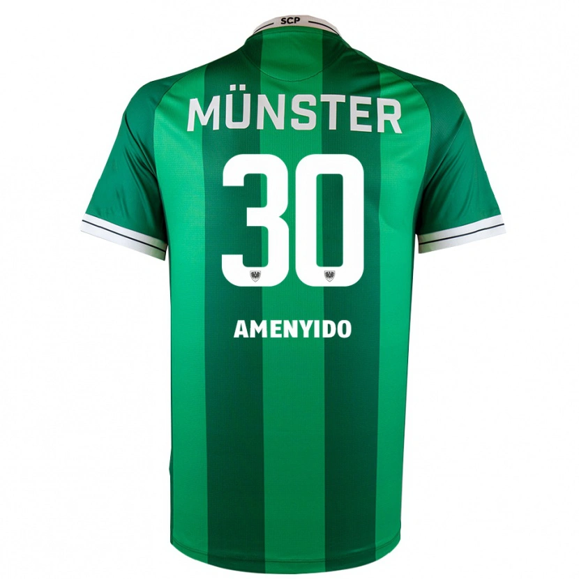 Danxen Kinderen Etienne Amenyido #30 Groen Wit Thuisshirt Thuistenue 2025/26 T-Shirt België