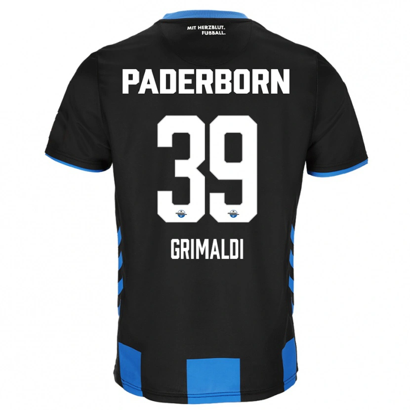 Danxen Kinderen Adriano Grimaldi #39 Zwart Blauw Thuisshirt Thuistenue 2025/26 T-Shirt België