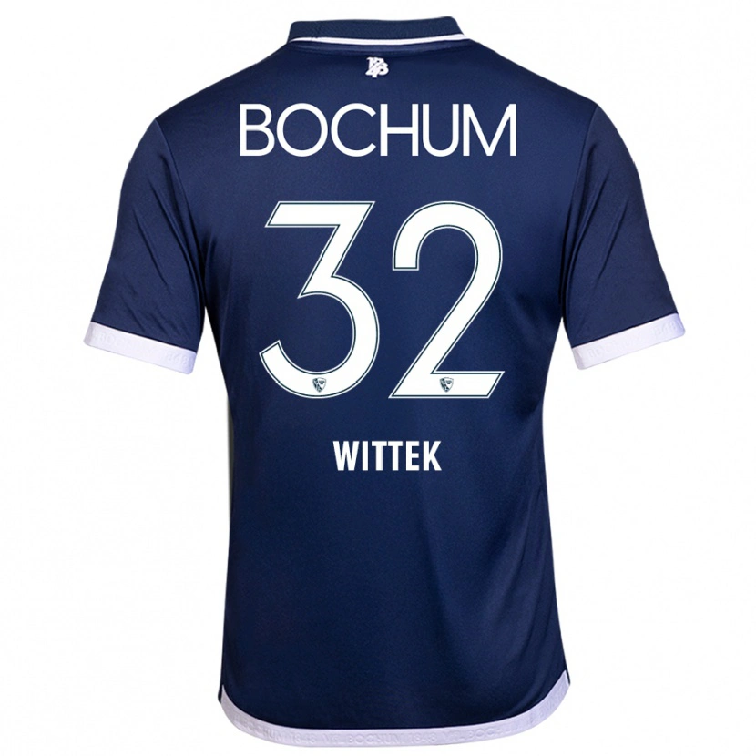 Danxen Kinderen Maximilian Wittek #32 Marine Wit Thuisshirt Thuistenue 2025/26 T-Shirt België