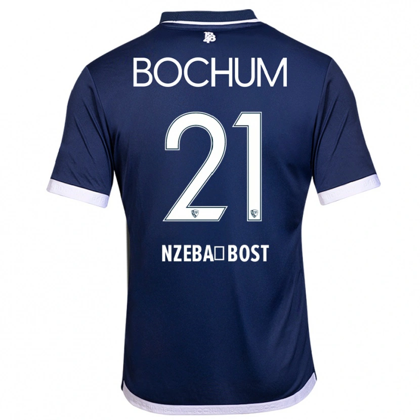Danxen Kinderen Jan Nzeba-Bost #21 Marine Wit Thuisshirt Thuistenue 2025/26 T-Shirt België