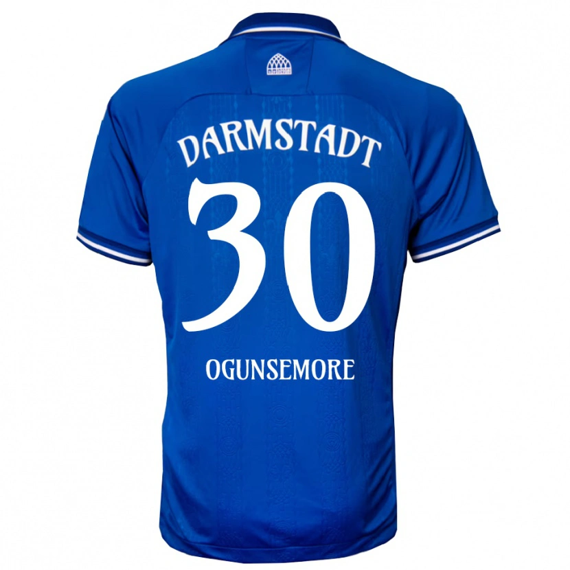 Danxen Kinderen Malakai Ogunsemore #30 Blauw Wit Thuisshirt Thuistenue 2025/26 T-Shirt België