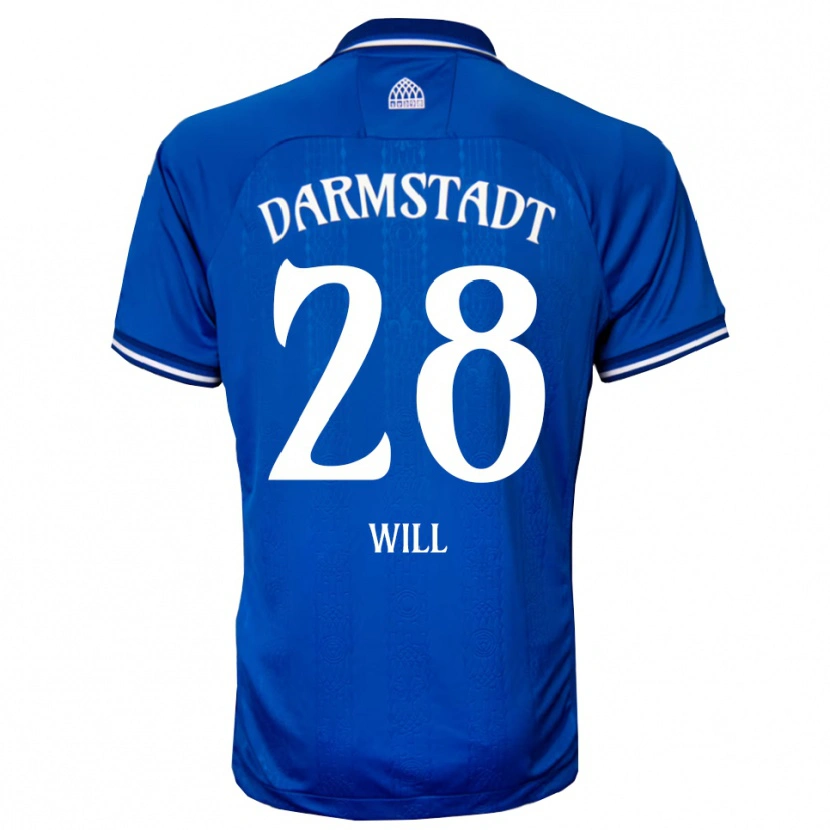 Danxen Kinderen Paul Will #28 Blauw Wit Thuisshirt Thuistenue 2025/26 T-Shirt België
