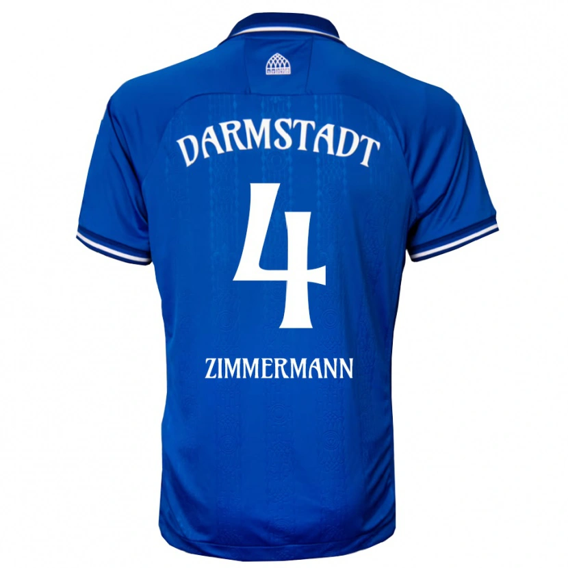 Danxen Kinderen Christoph Zimmermann #4 Blauw Wit Thuisshirt Thuistenue 2025/26 T-Shirt België