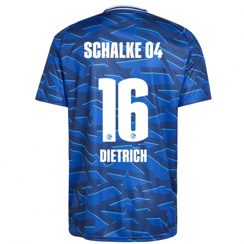 Danxen Kinderen Tim Dietrich #16 Koningsblauw Wit Thuisshirt Thuistenue 2025/26 T-Shirt België