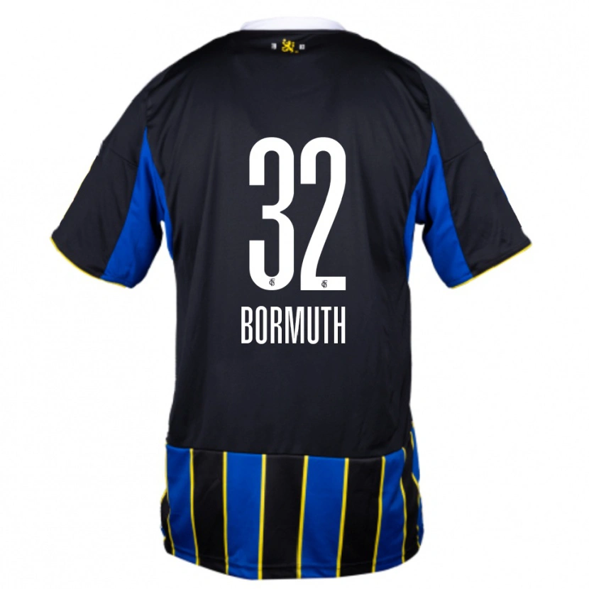 Danxen Kinderen Robin Bormuth #32 Blauw Zwart Geel Thuisshirt Thuistenue 2025/26 T-Shirt België