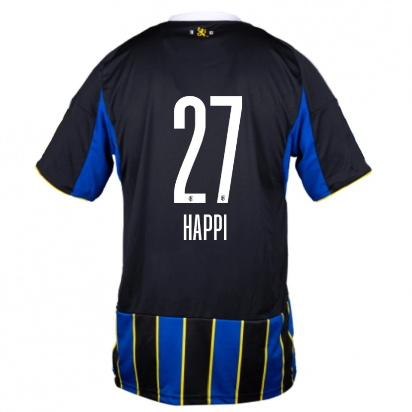 Danxen Kinderen Joel Happi #27 Blauw Zwart Geel Thuisshirt Thuistenue 2025/26 T-Shirt België