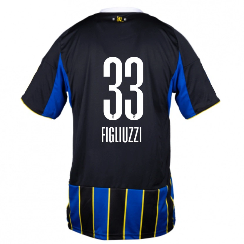 Danxen Kinderen Silvano Figliuzzi #33 Blauw Zwart Geel Thuisshirt Thuistenue 2025/26 T-Shirt België