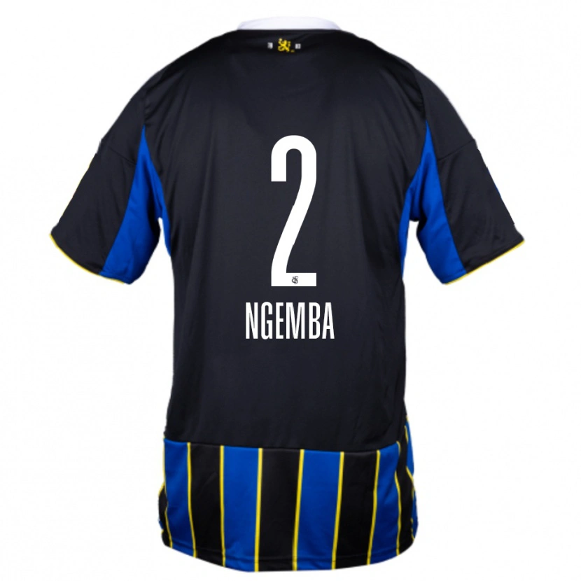 Danxen Kinderen Dejan Ngemba #2 Blauw Zwart Geel Thuisshirt Thuistenue 2025/26 T-Shirt België