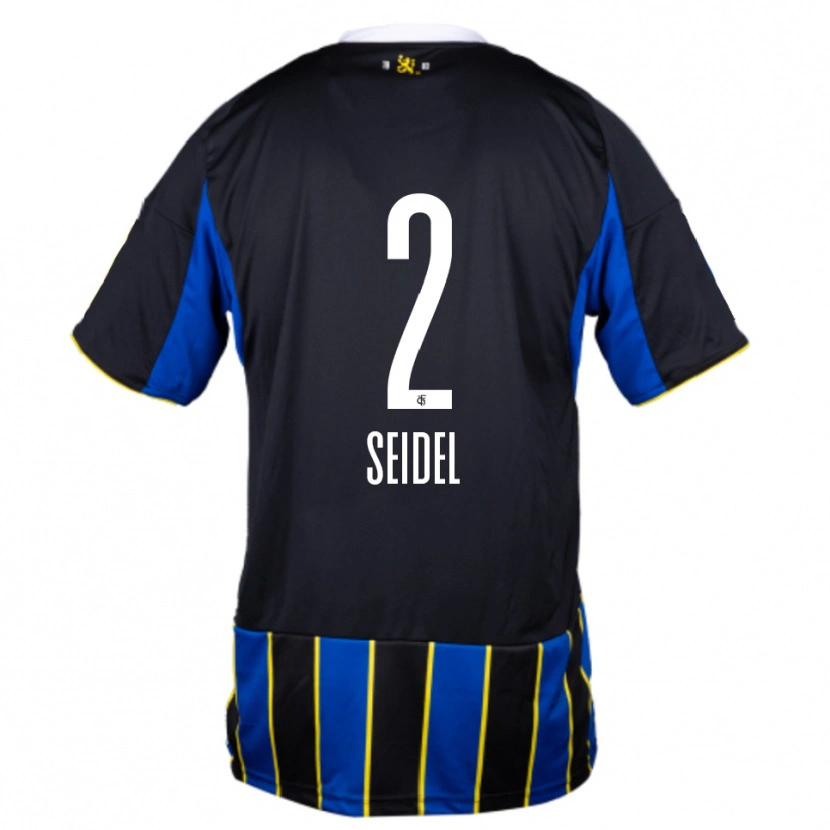 Danxen Kinderen Jonas Seidel #2 Blauw Zwart Geel Thuisshirt Thuistenue 2025/26 T-Shirt België