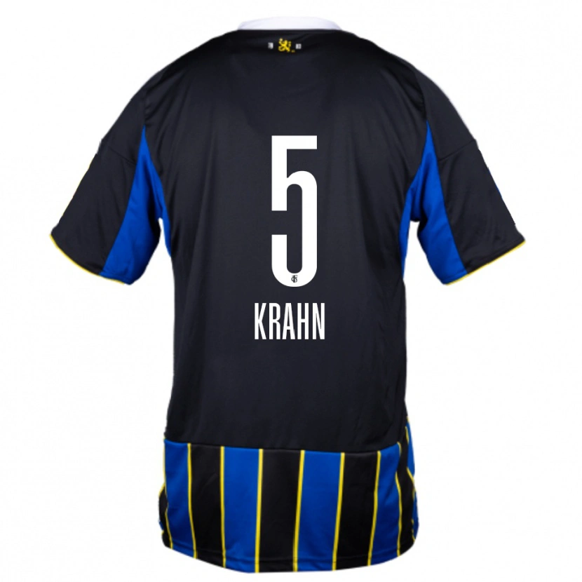 Danxen Kinderen Elijah Krahn #5 Blauw Zwart Geel Thuisshirt Thuistenue 2025/26 T-Shirt België