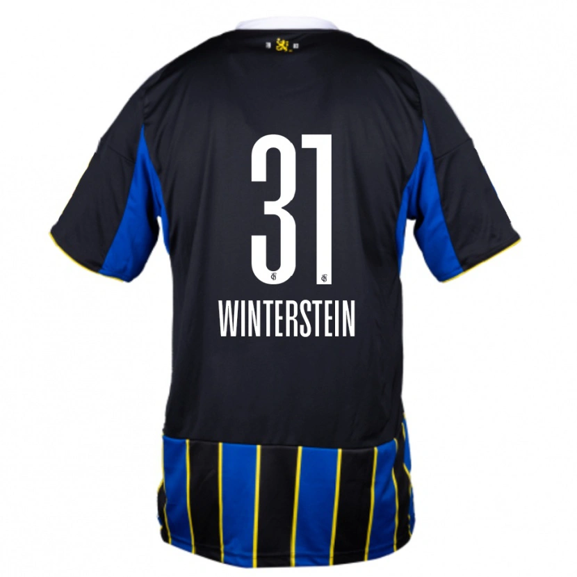 Danxen Kinderen Lea Winterstein #31 Blauw Zwart Geel Thuisshirt Thuistenue 2025/26 T-Shirt België