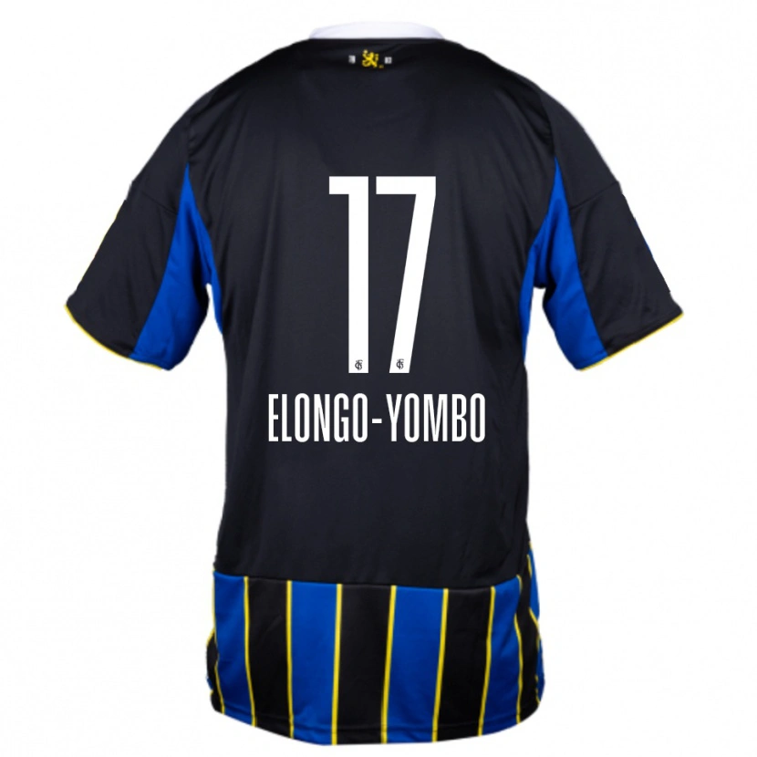 Danxen Kinderen Rodney Elongo-Yombo #17 Blauw Zwart Geel Thuisshirt Thuistenue 2025/26 T-Shirt België