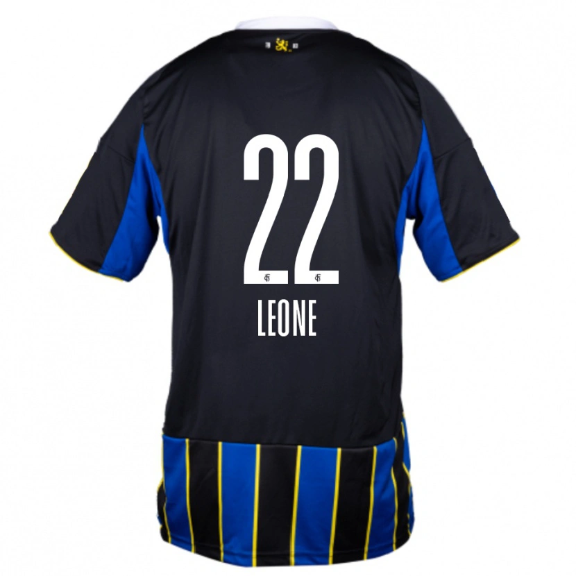 Danxen Kinderen Vincent Leone #22 Blauw Zwart Geel Thuisshirt Thuistenue 2025/26 T-Shirt België