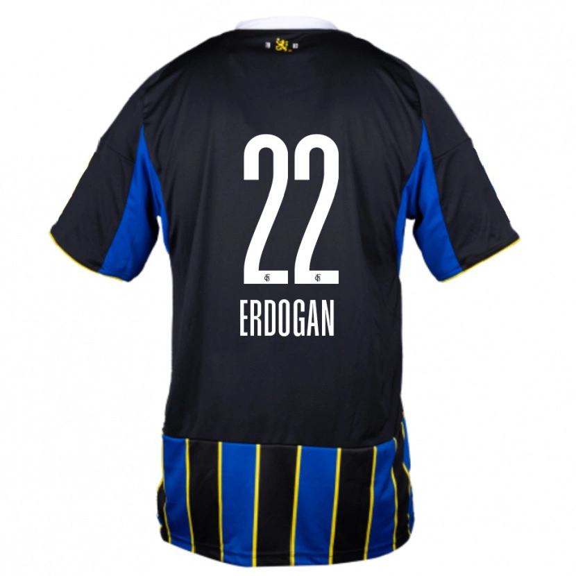 Danxen Kinderen Batuhan Erdogan #22 Blauw Zwart Geel Thuisshirt Thuistenue 2025/26 T-Shirt België